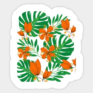 Tropical Style,  summer shirt Sticker